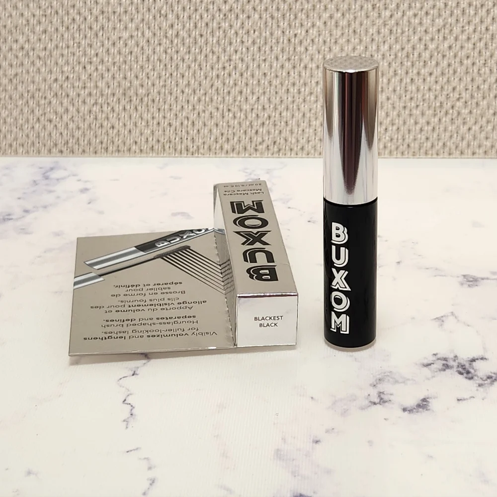 Buxom Lash Mascara Blackest Black Travel Size .10 Oz